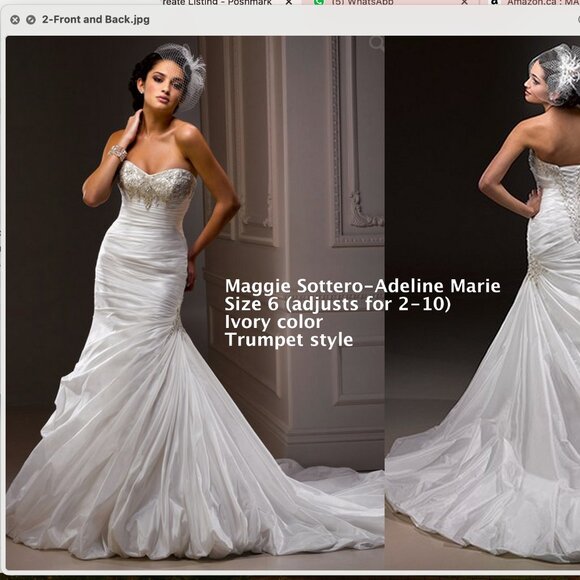 MAGGIE SOTTERO wedding dress size 6 (BNWT) - Picture 1 of 7